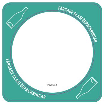 UWS dekal med hål – Färgat glas
