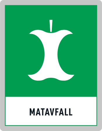 Skylt aluminium UWS - Matavfall