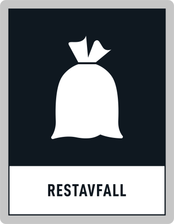 Skylt Aluminium UWS – Restavfall