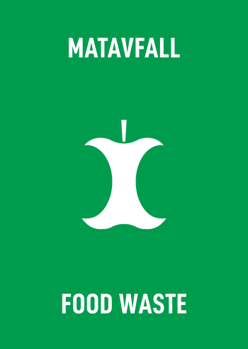 Skyltdekal A4 Matavfall