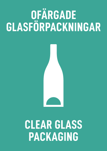 Skyltdekal A4 Ofärgat glas