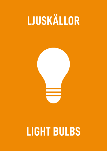Skyltdekal A4 Ljuskällor