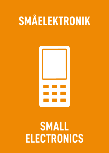 Skyltdekal A4 Småelektronik