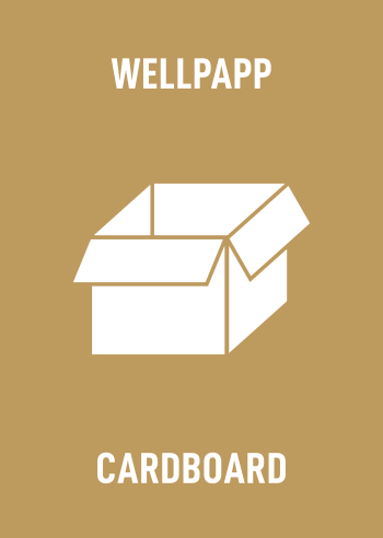 Skyltdekal A4 Wellpapp