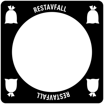 Dekal restavfall Campus Goool